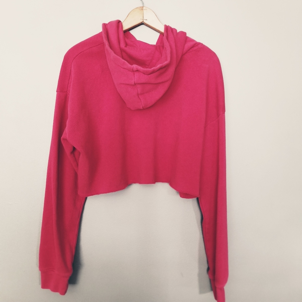 Y2K Cropped Hoodie S Red - Picture 4 of 5